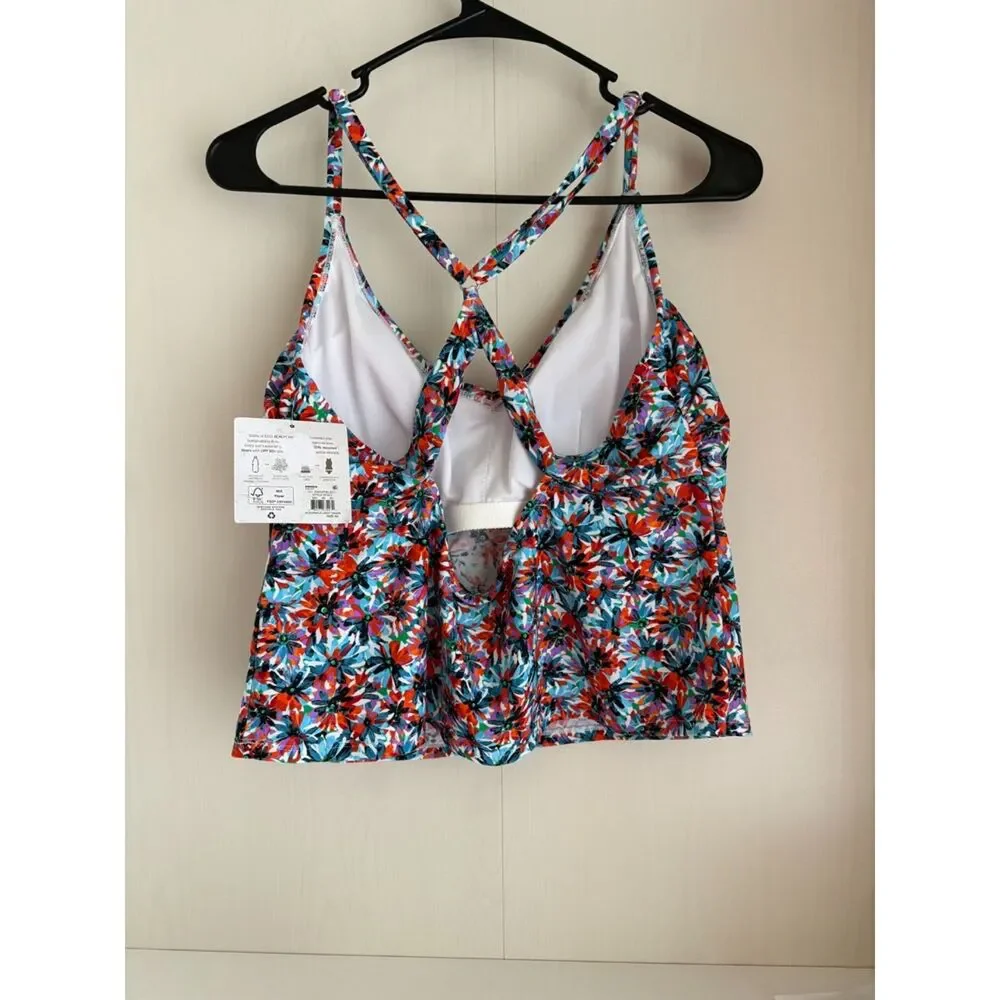 Eco Beach Floral Tankini Top XL Multicolor